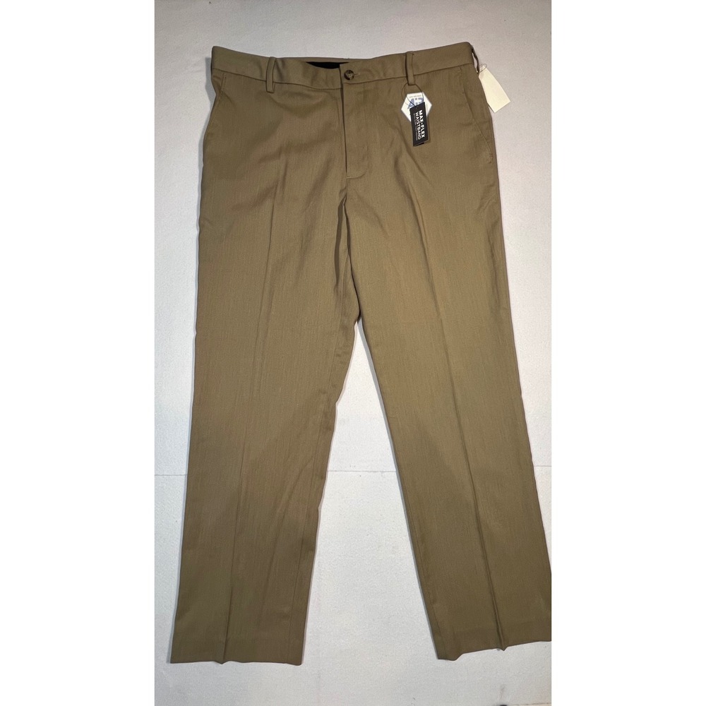 Van Heusen Air Straight Fit Khaki Dress Pants Max-Flex Waistband 36x30 NEW